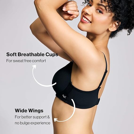 NYKD Women’s Cotton Lightly Padded Wire-Free Full Coverage T-Shirt Bra - NYB198